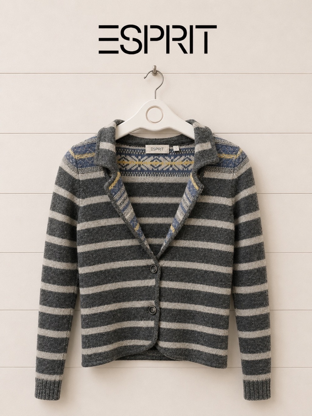 ESPRIT – Wool Blend Striped Cardigan (XS)